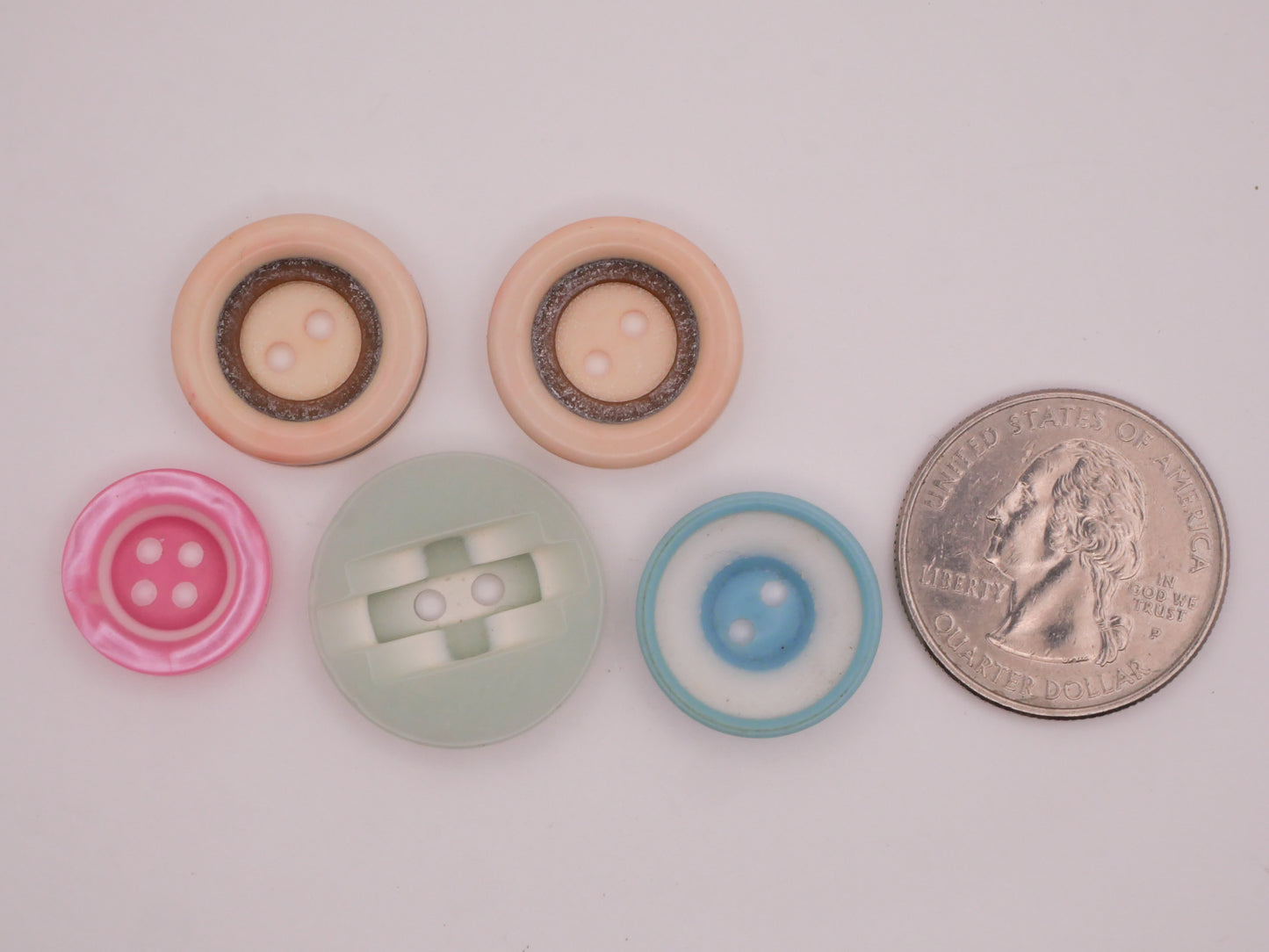 Laminated Layered Vintage Plastic Button Various 15-22mm