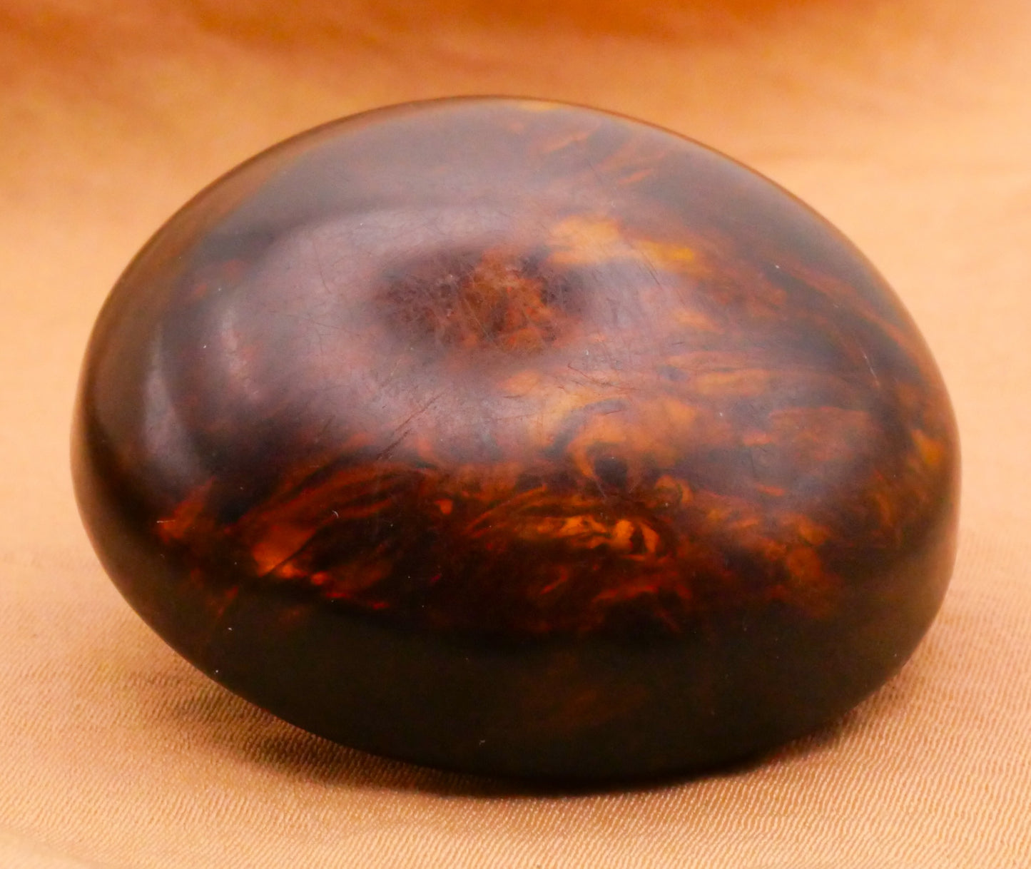 Tortoiseshell Look Celluloid Bubble Dome Early Plastic Large Button 38mm