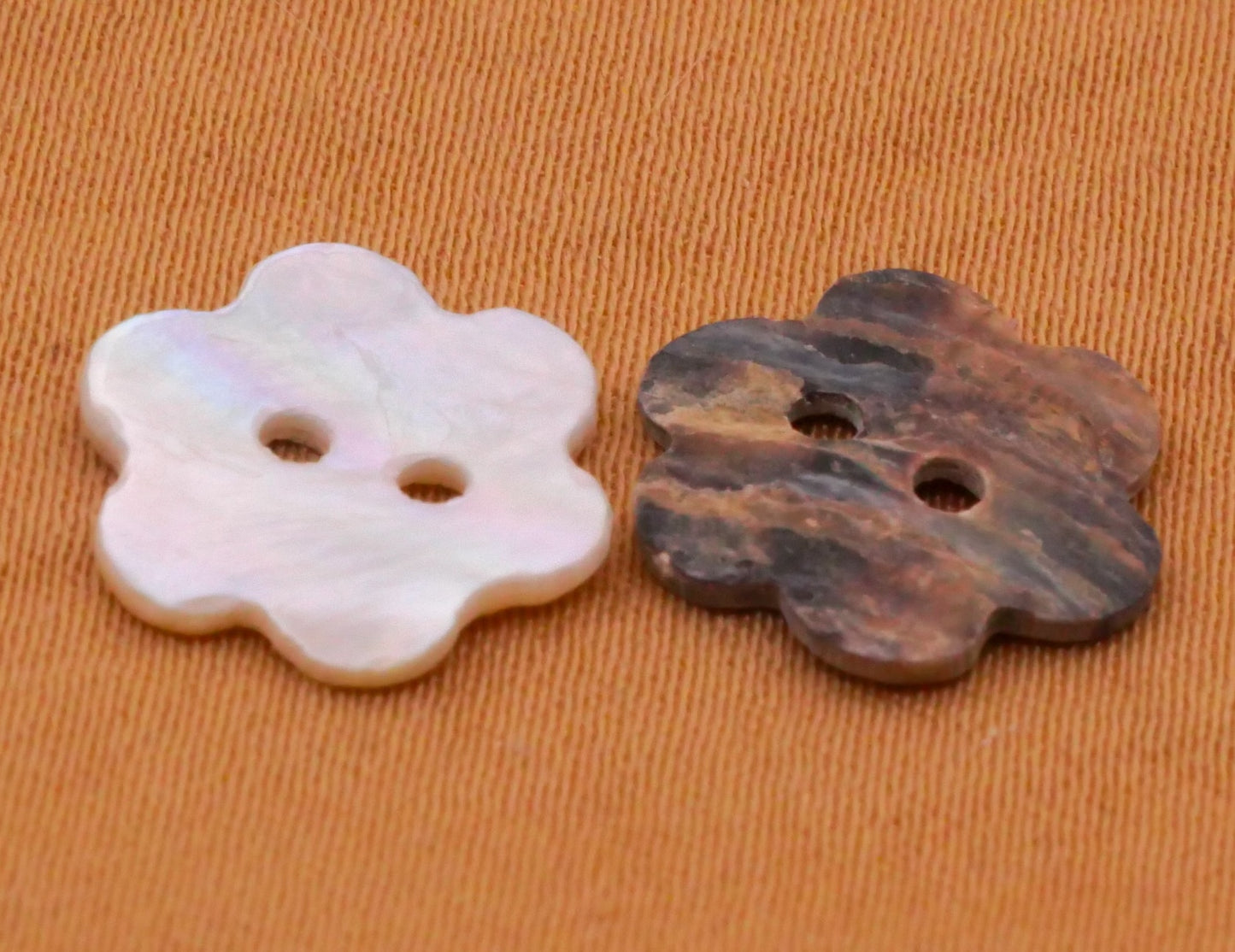 Flower Mother of Pearl Shell Set of Five Buttons 12mm