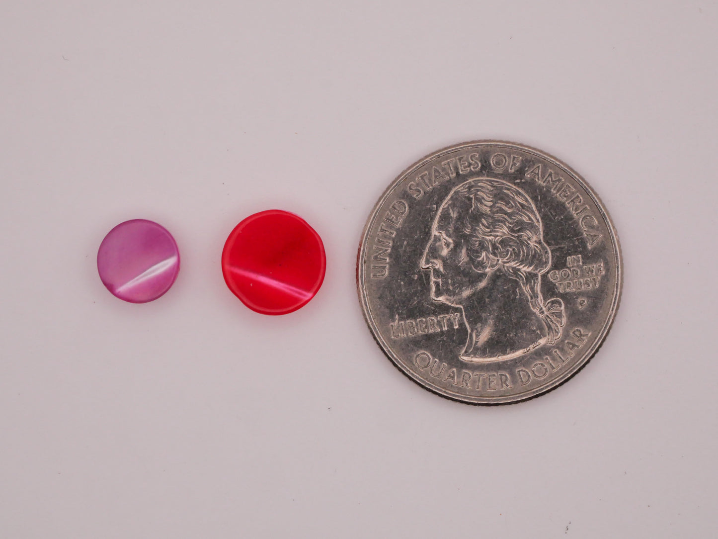 Purple or Pink Mother of Pearl Vintage Pair of Buttons Various 8-10mm