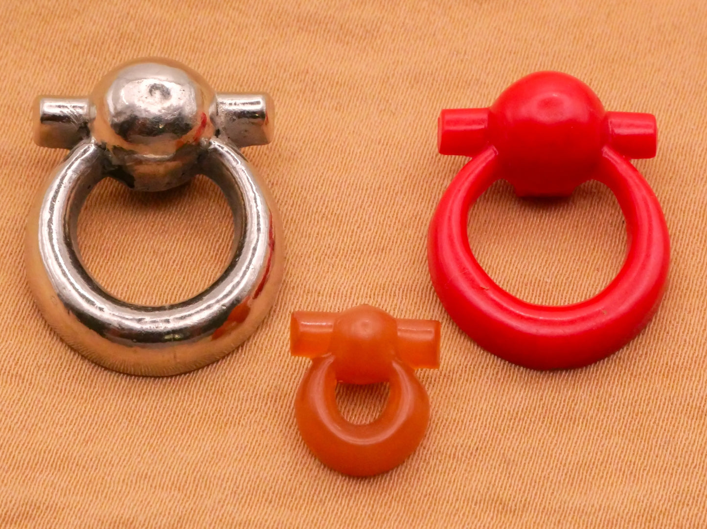 Door Knocker Loop Vintage Plastic Button Various 10-23mm