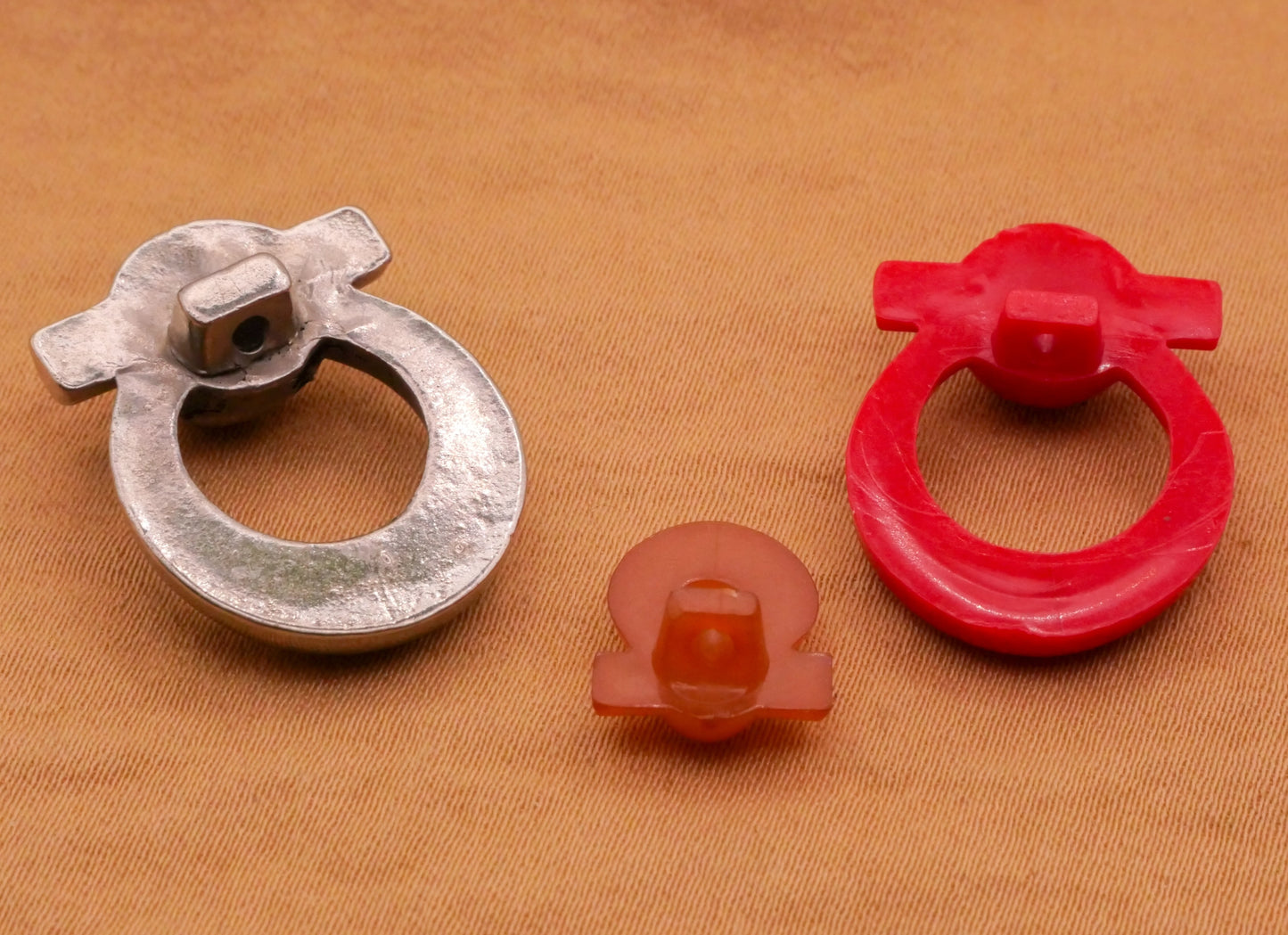 Door Knocker Loop Vintage Plastic Button Various 10-23mm