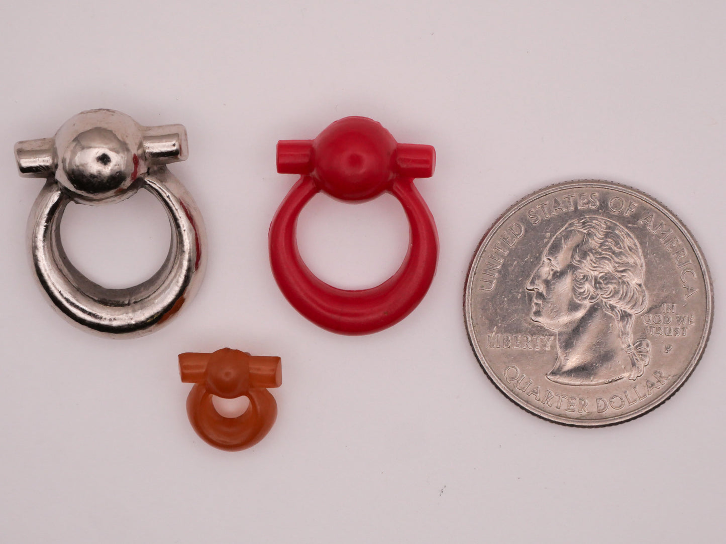 Door Knocker Loop Vintage Plastic Button Various 10-23mm