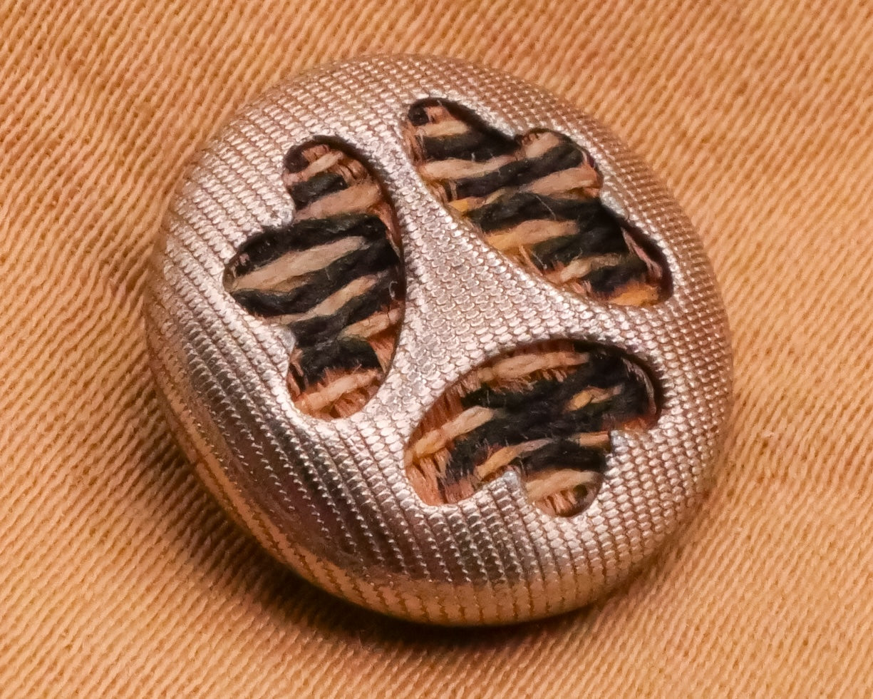 Animal Print Stripe Perfume Metal Vintage Button 14mm