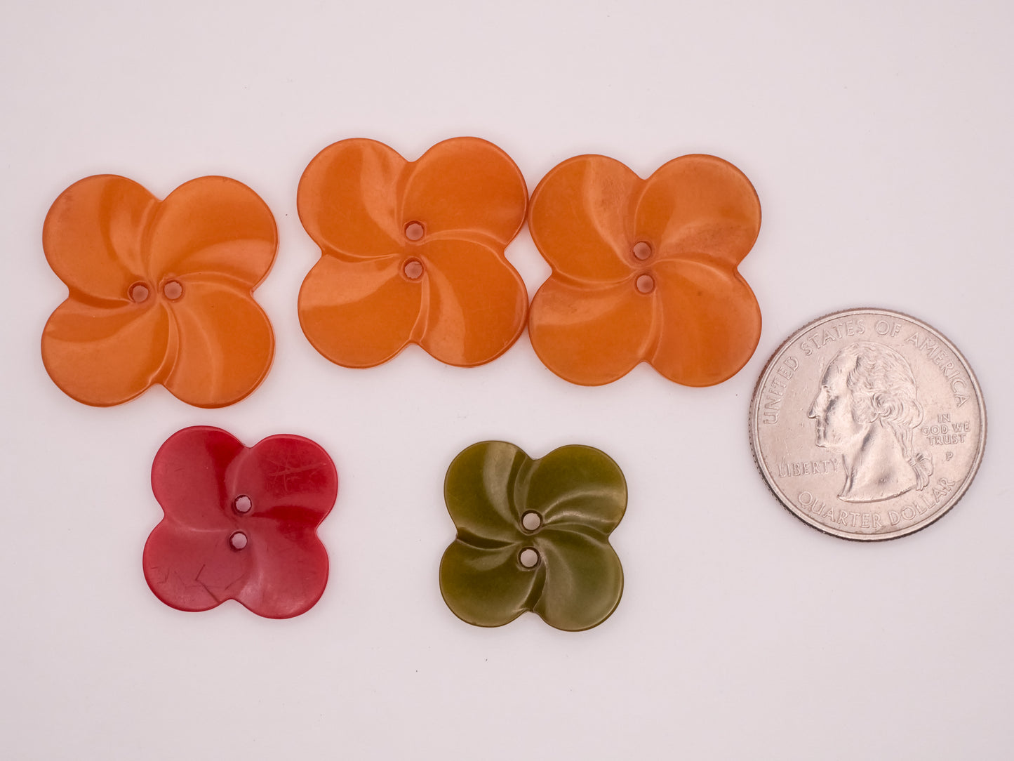 Clover Bakelite Early Plastic Button Various 19-24mm