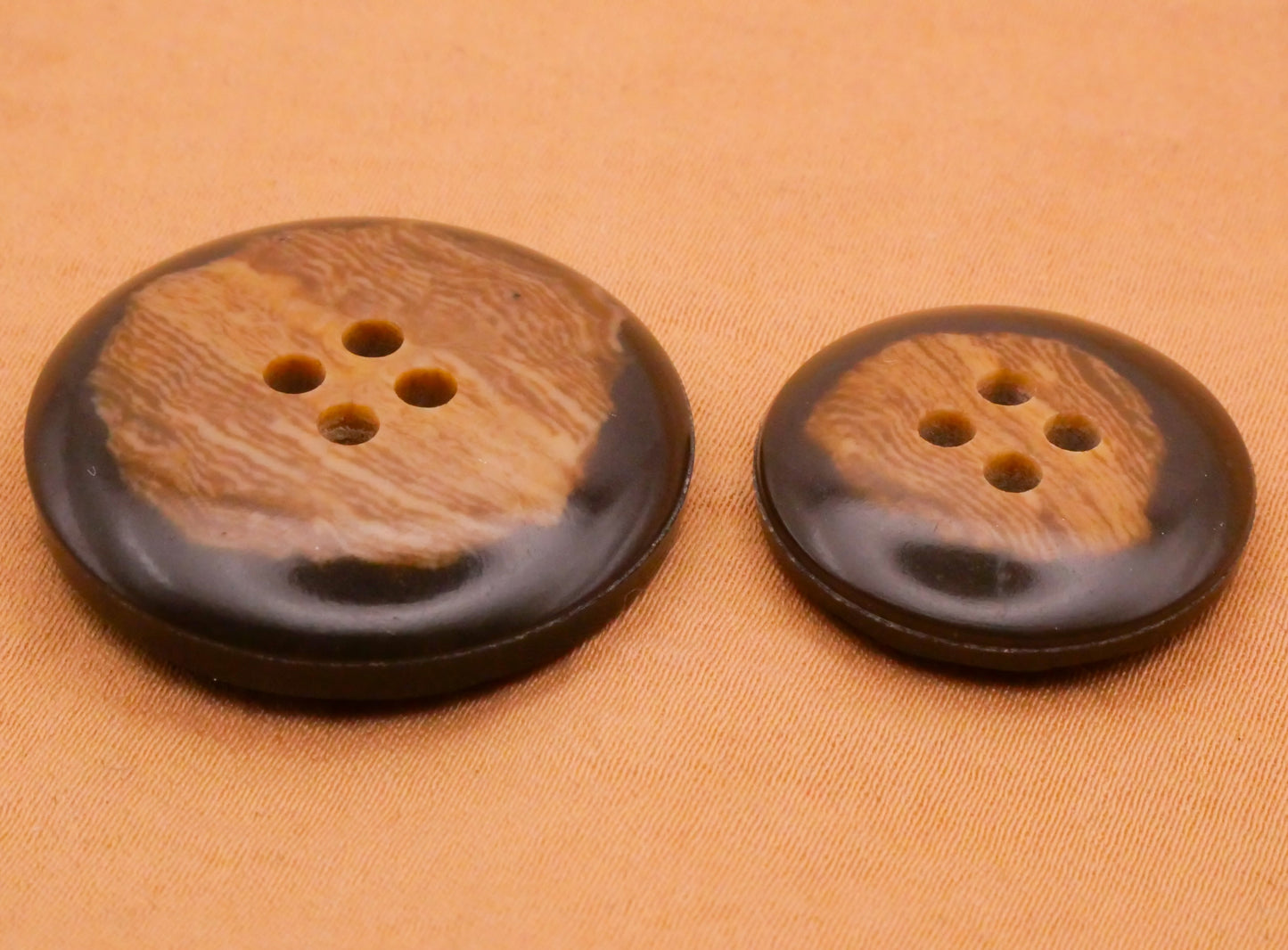Wood Grain Looks Like Vintage Plastic Button Various 21-28mm
