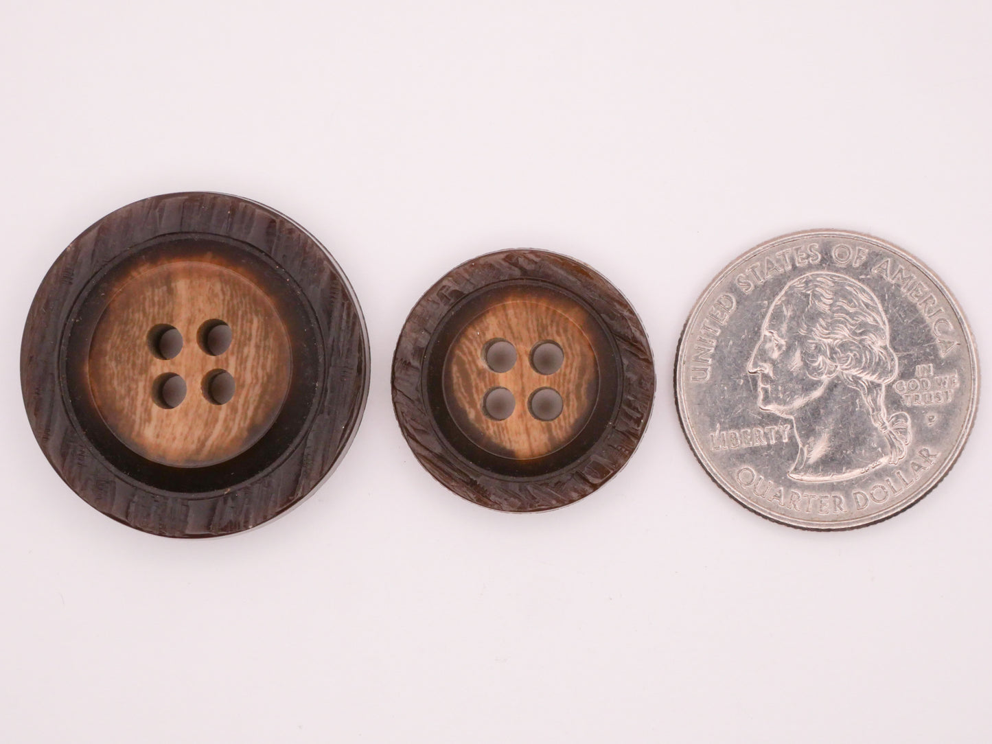 Wood Grain Looks Like Vintage Plastic Button Various 21-28mm