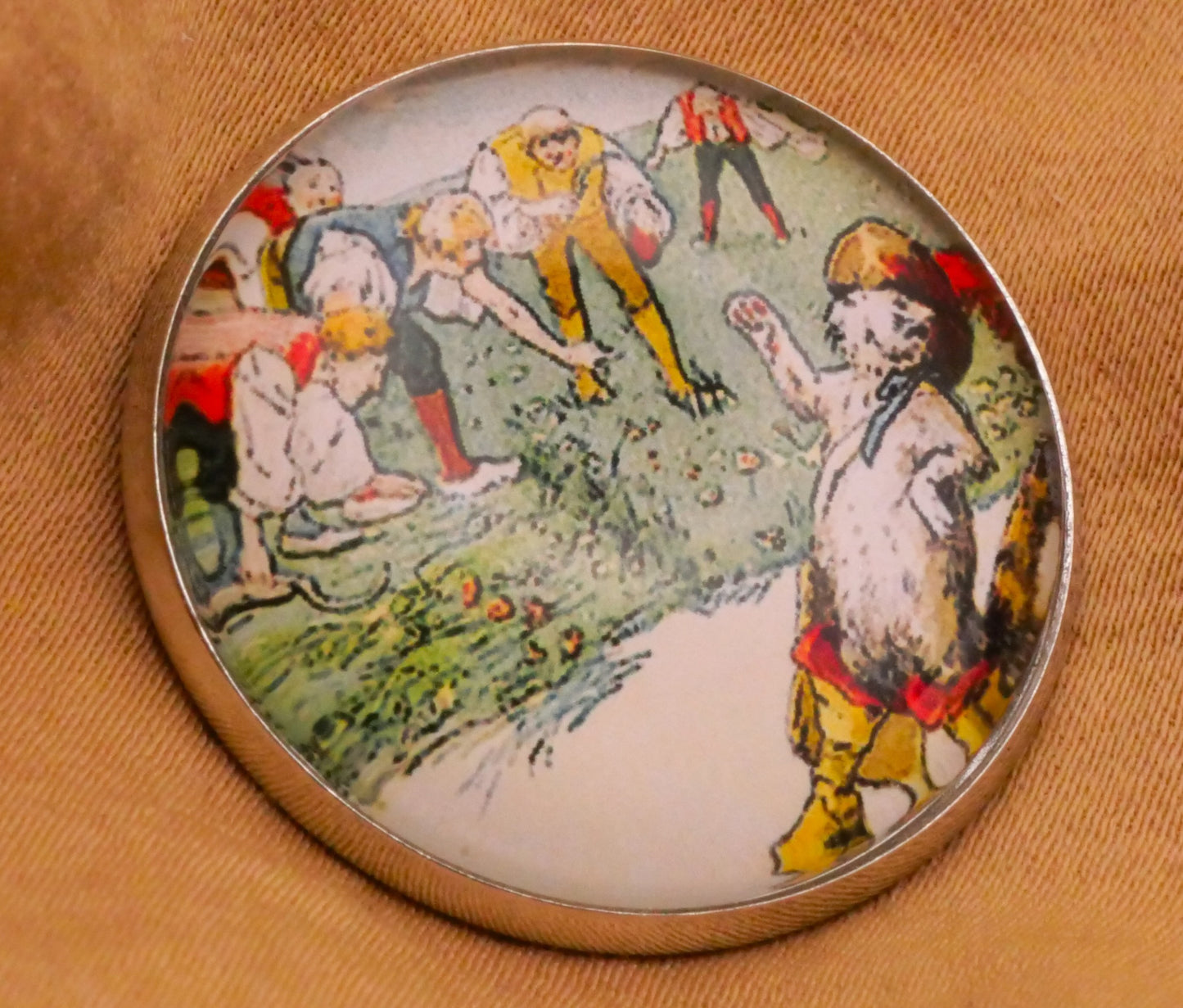Fairytale Storybook Illustration Glass Dome Metal Button Various 27mm