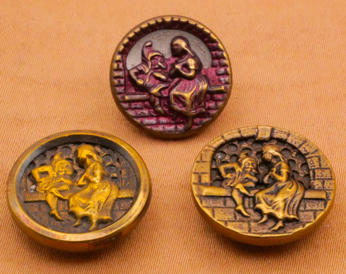Rumpelstiltskin Storybook Fairytale Victorian Metal Picture Button Various 16-18mm