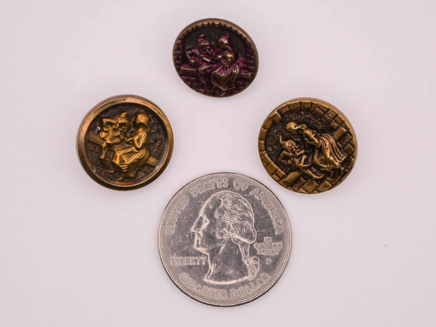 Rumpelstiltskin Storybook Fairytale Victorian Metal Picture Button Various 16-18mm