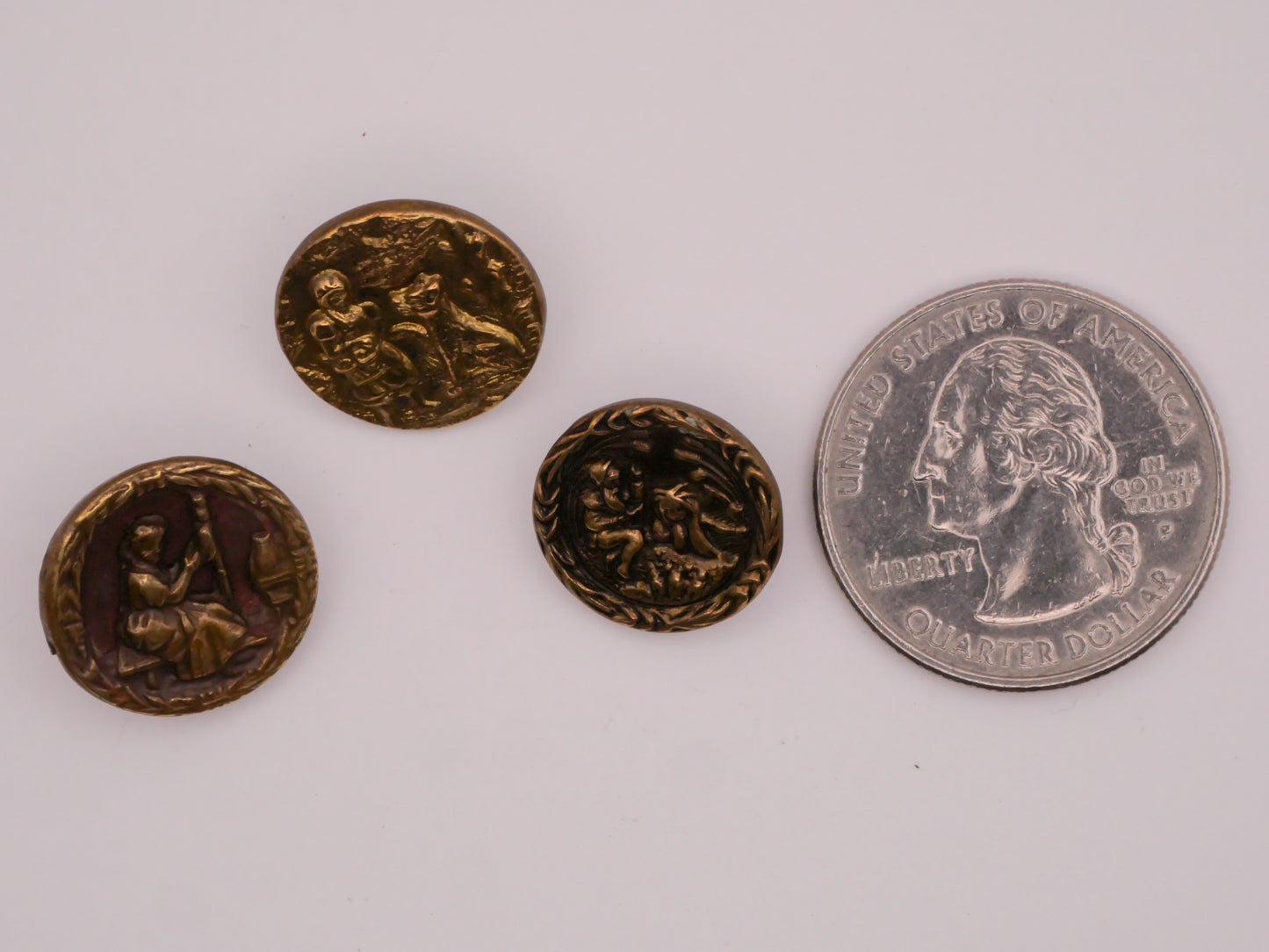 Storybook Folklore Victorian Picture Metal Button Various 15-16mm