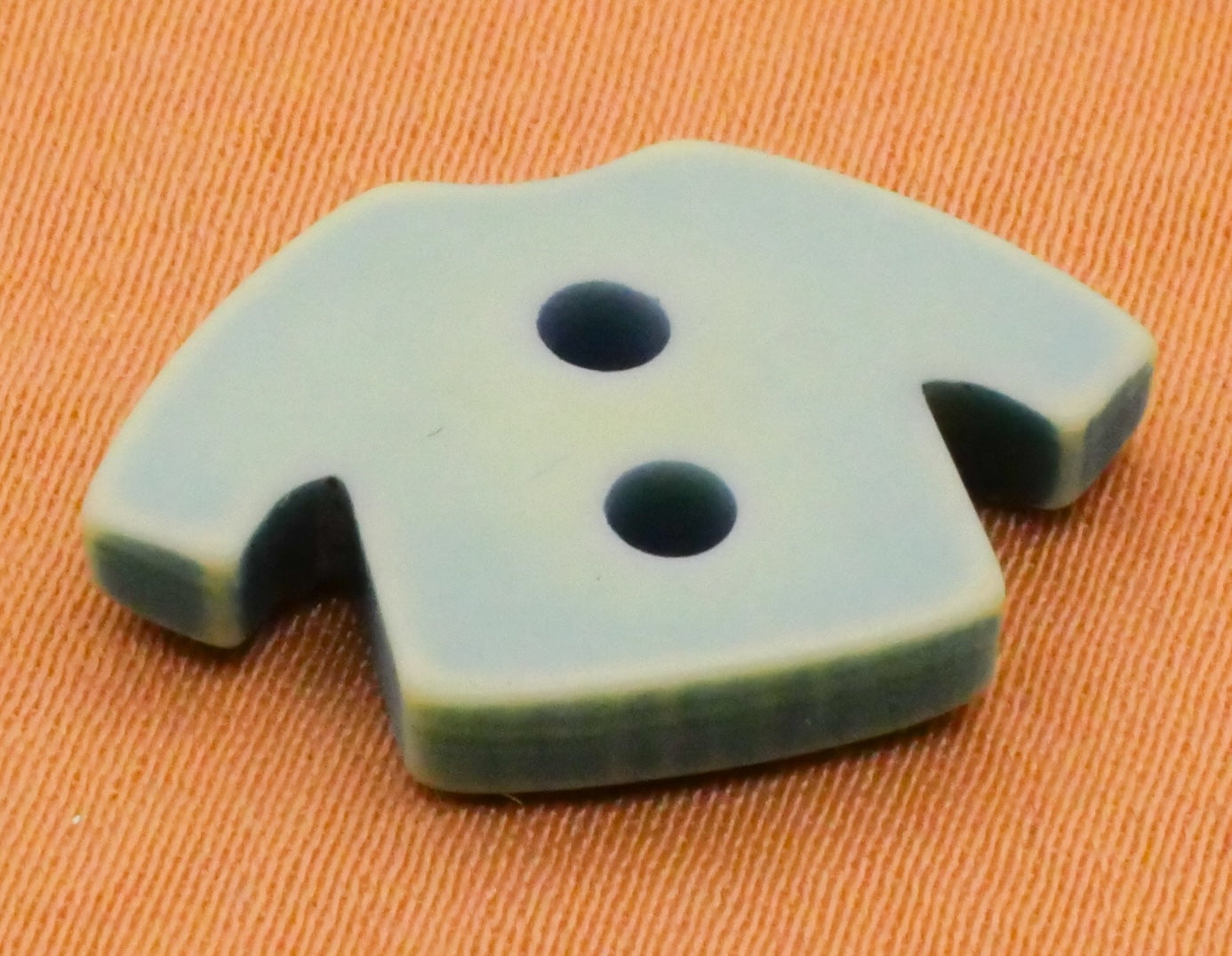 Sweater Texture Blue Plastic Sew-Thru Button 14x20mm