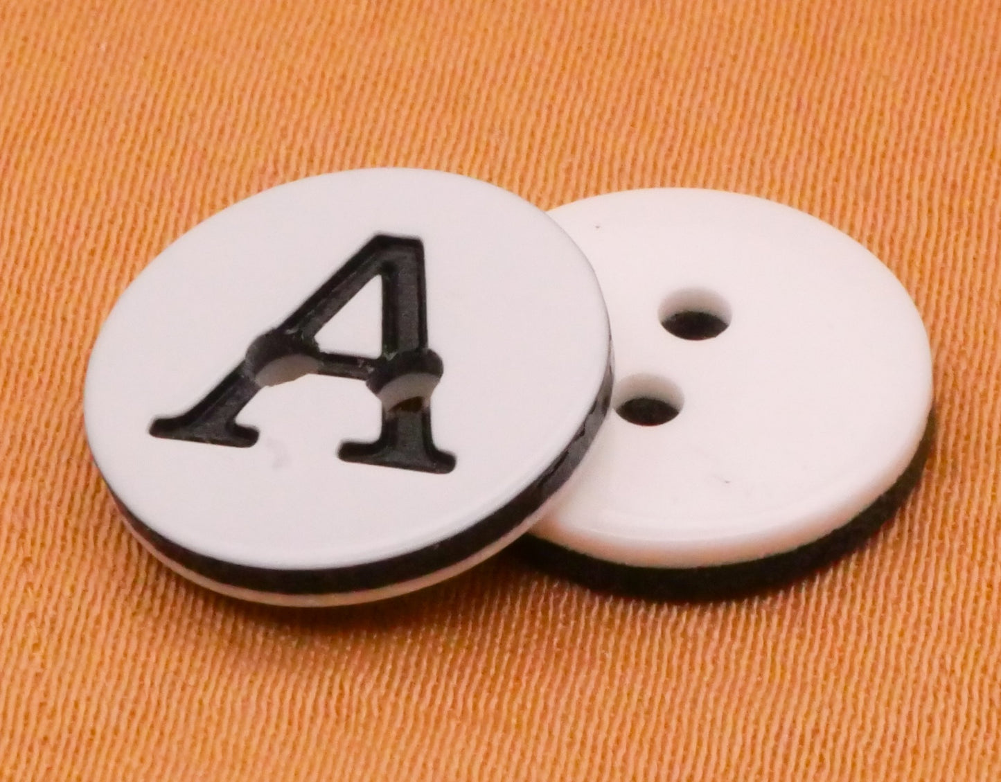 Straight A's Letter A Plastic Set of Five Buttons 13mm