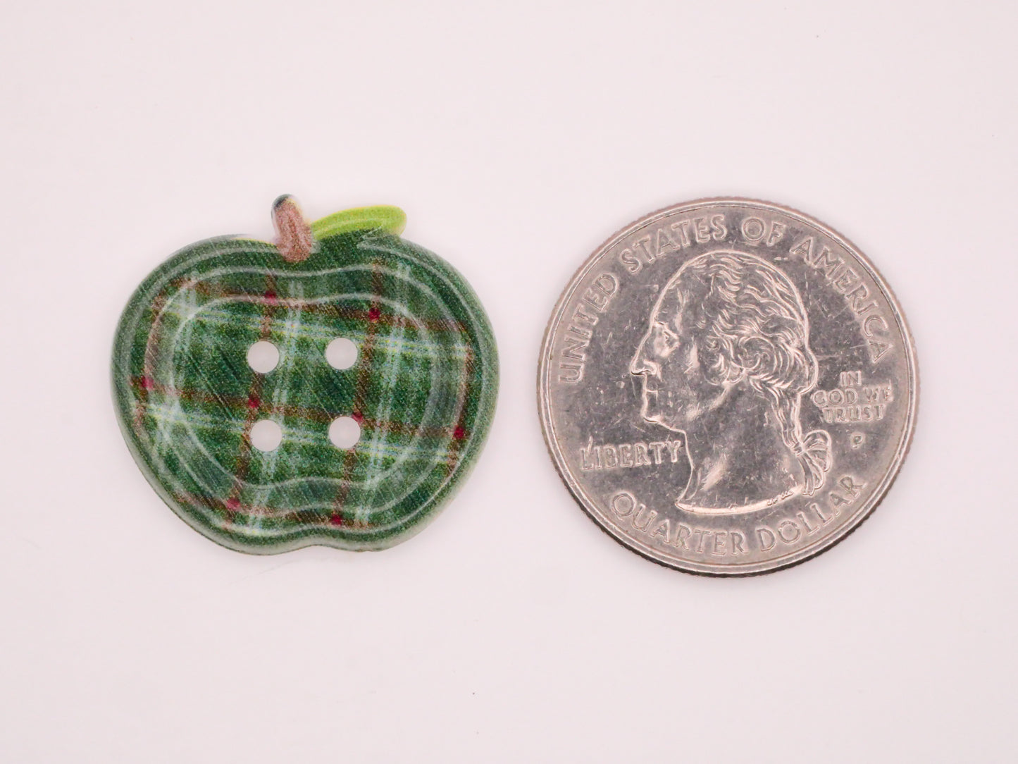 Apple Patterns Plastic Assorted Set of Three Buttons 23x25mm