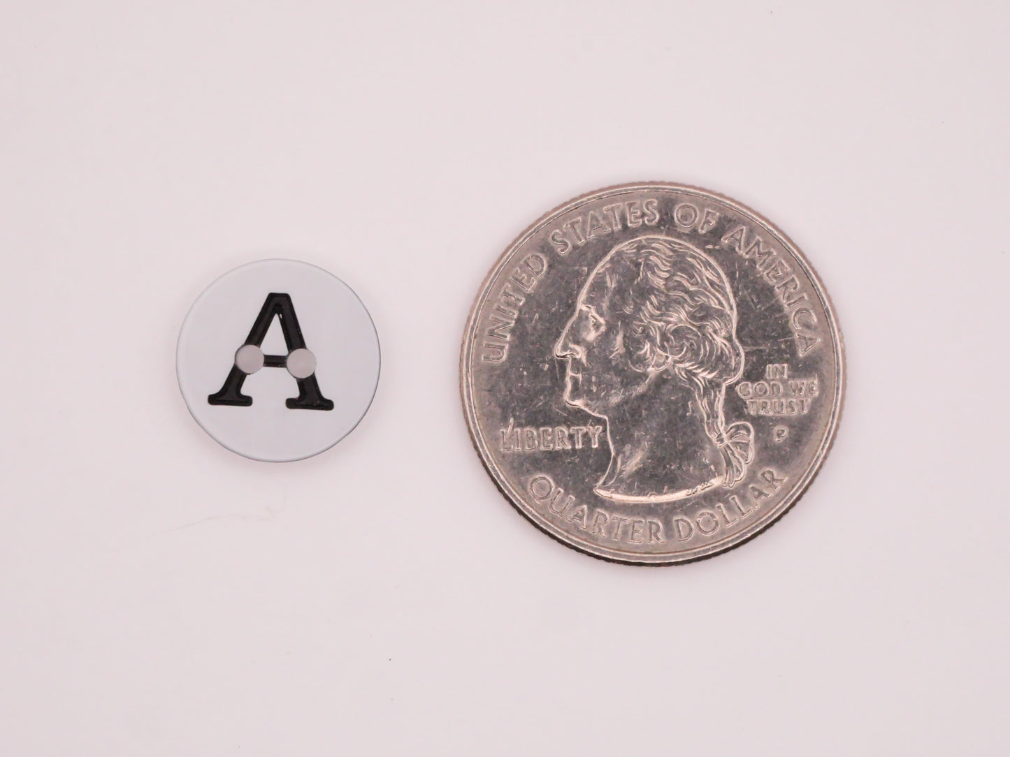 Straight A's Letter A Plastic Set of Five Buttons 13mm