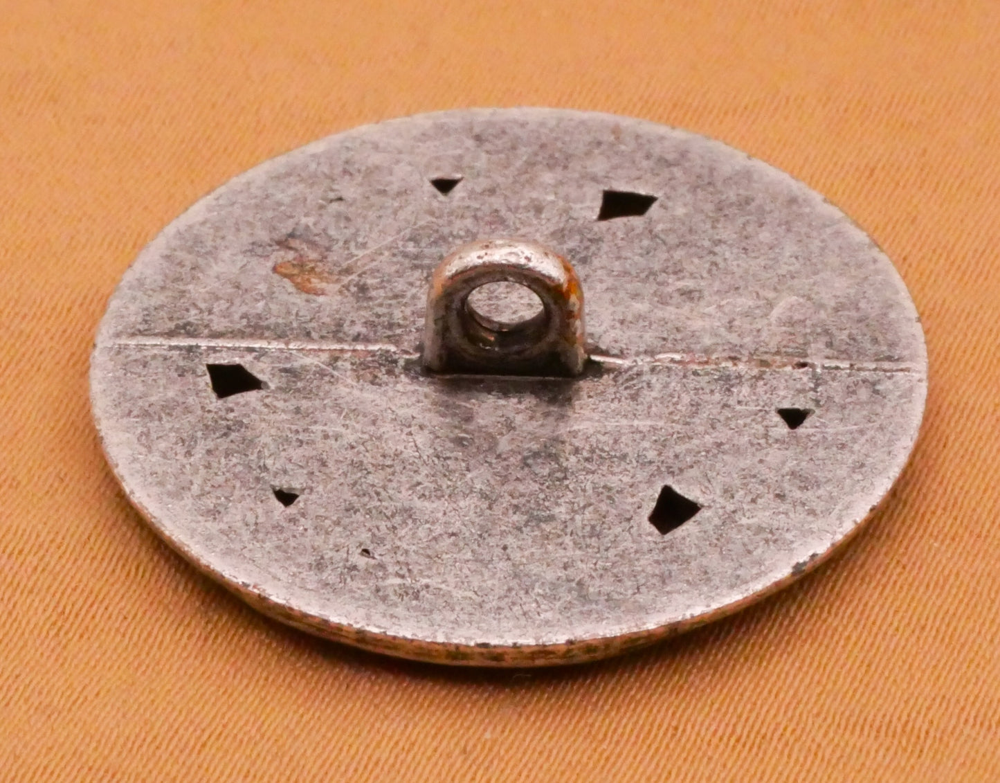 Flower Art Nouveau Silver Metal Button 28mm