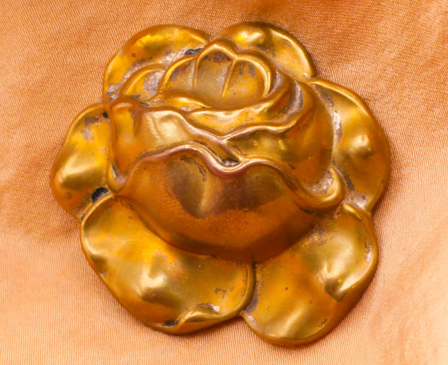 Leaf or Flower Vintage Large Gold Metal Button Various 33-41mm