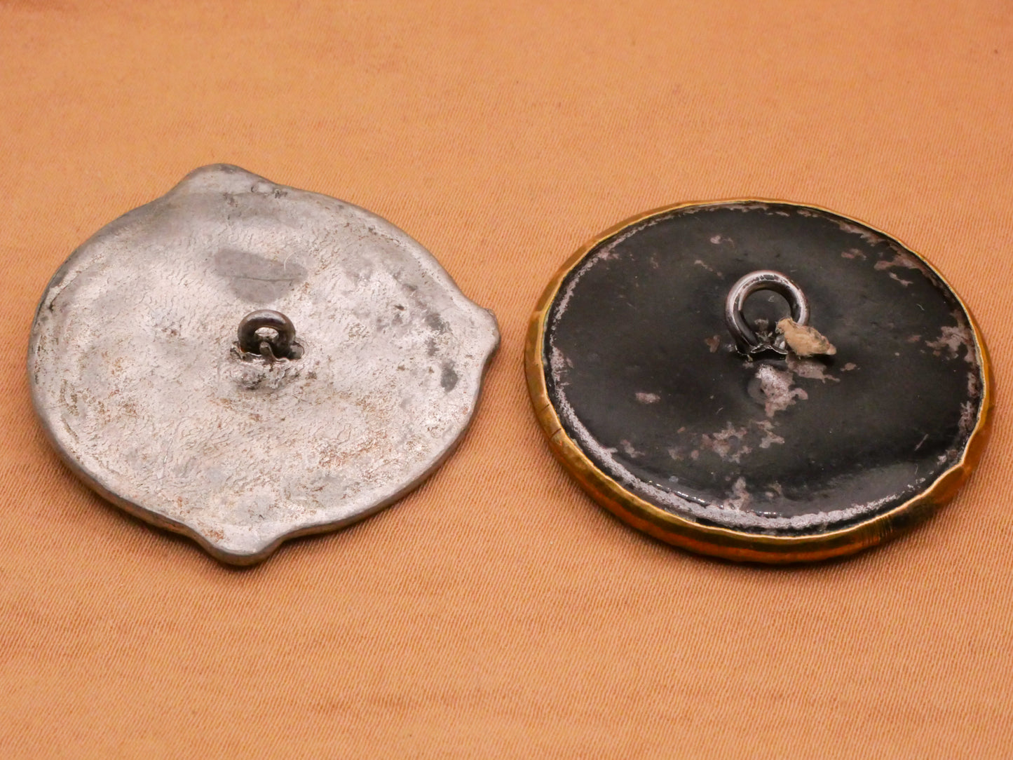 Helmet Military Metal Antique Large Button Various 34-35mm