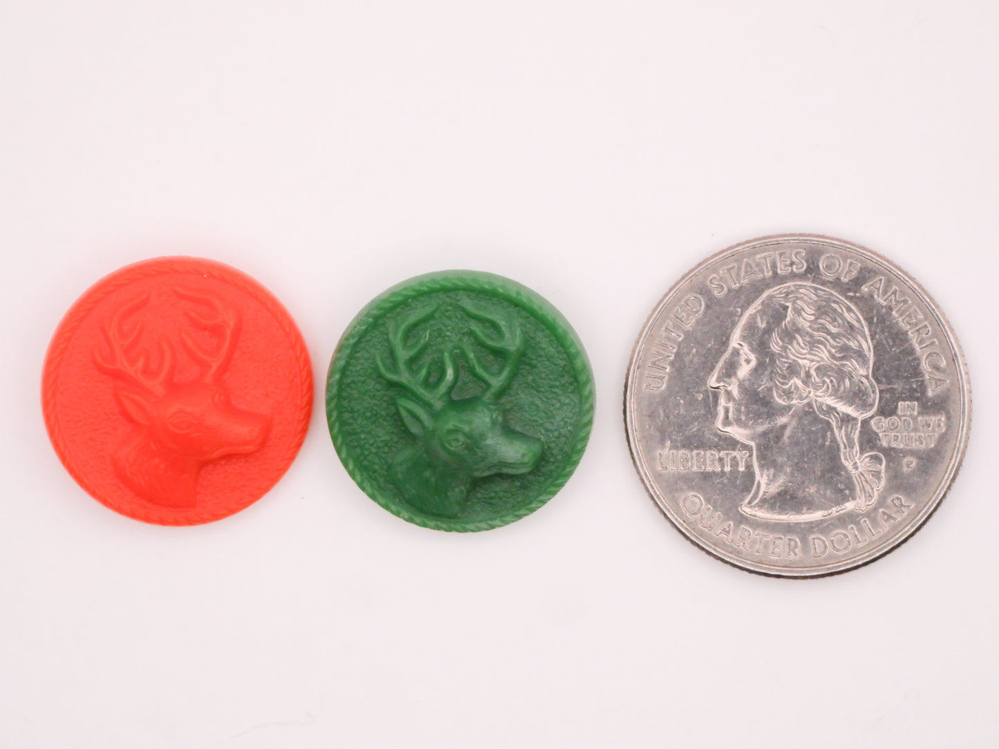 Stag Deer Face Vintage Plastic Button Various 19mm