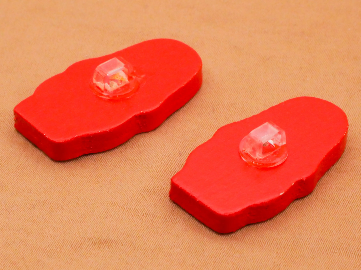 British Police Bobby Guard Hand-Painted Wood Button Various 17x30mm