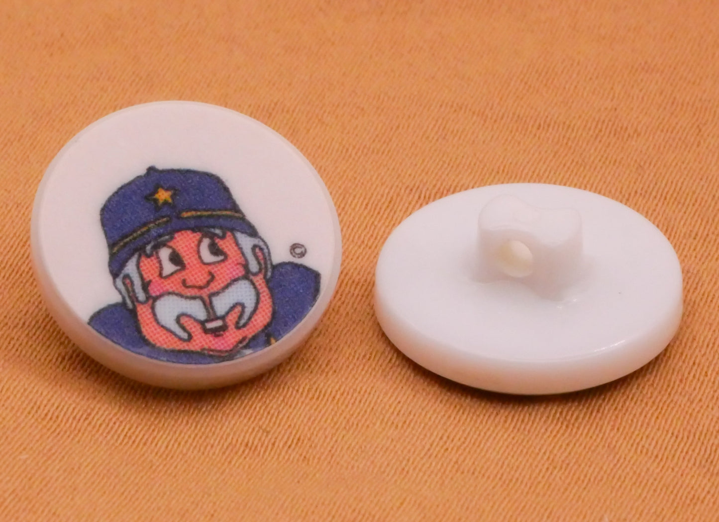 British Copper Bobby Police Vintage Plastic Button 15mm