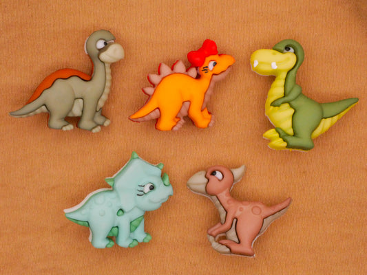 Dinosaur Dinos Snap-Together Plastic Set of Five Buttons 21-24mm