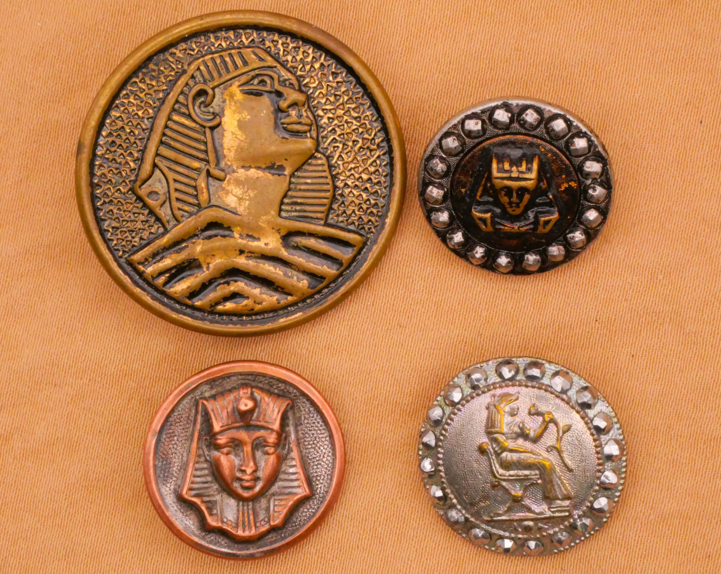 Pharaoh Egypt Egyptian Metal Button Various 17-30mm