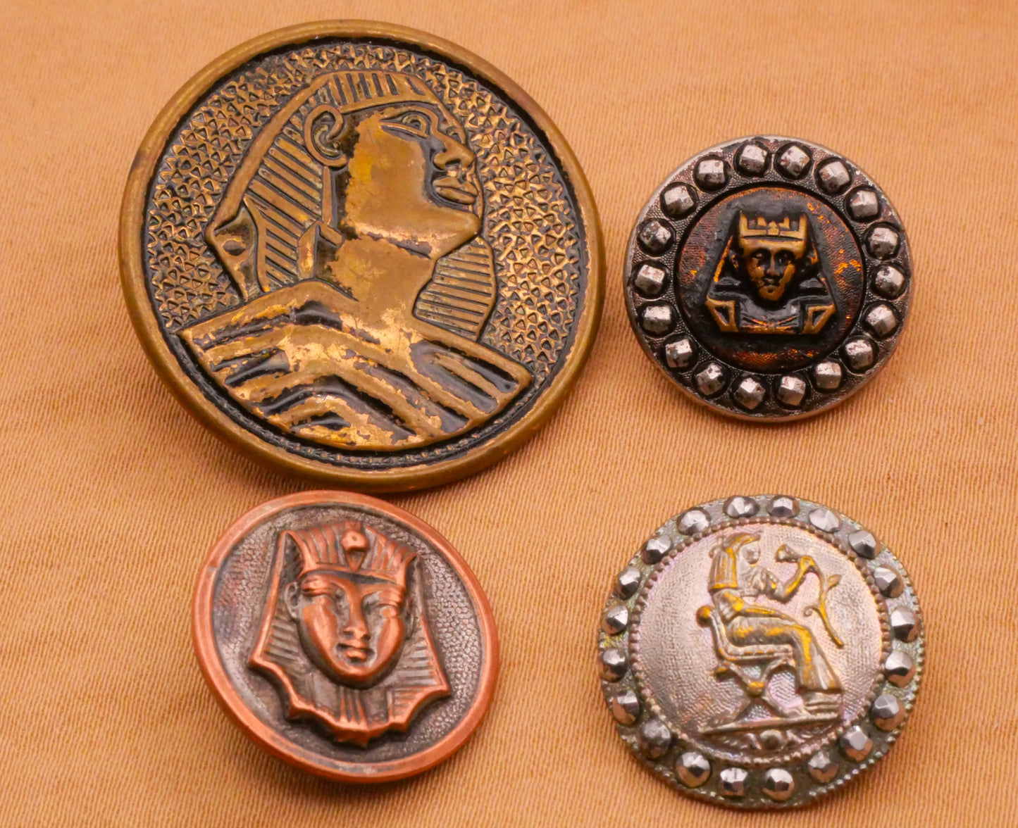 Pharaoh Egypt Egyptian Metal Button Various 17-30mm