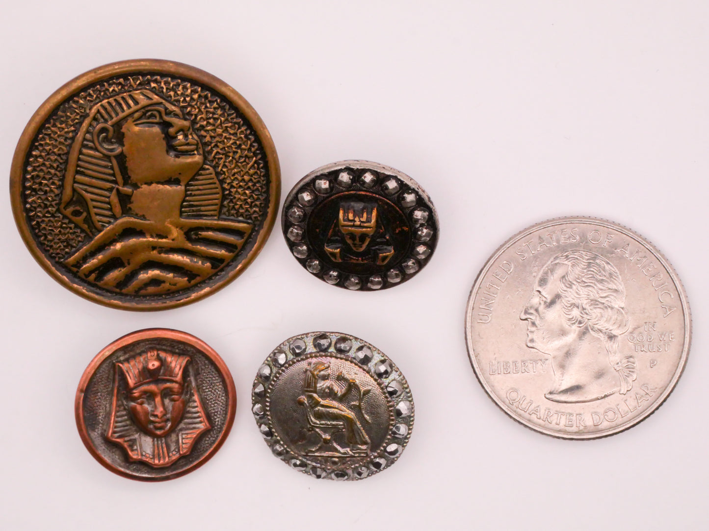 Pharaoh Egypt Egyptian Metal Button Various 17-30mm