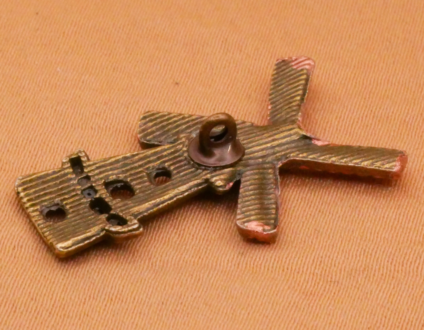 Windmill Realistic Bronze Copper Metal Button 16x27mm