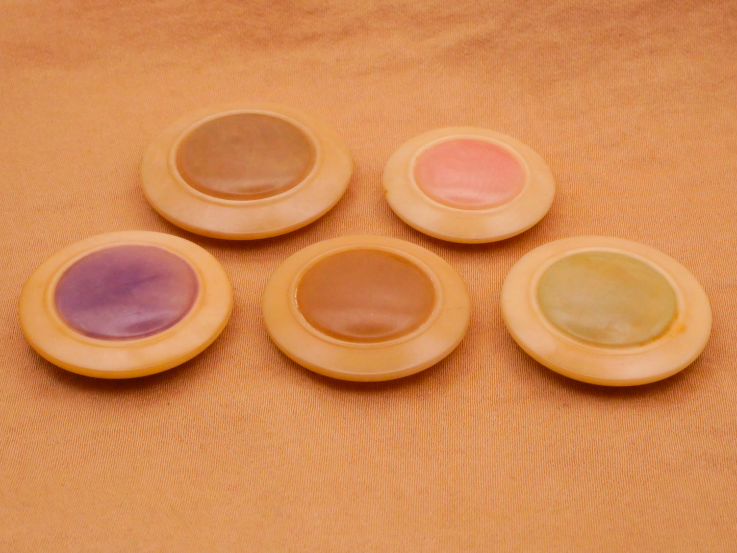 Dyed Center Vegetable Ivory Tagua Nut Vintage Button Various 23-28mm