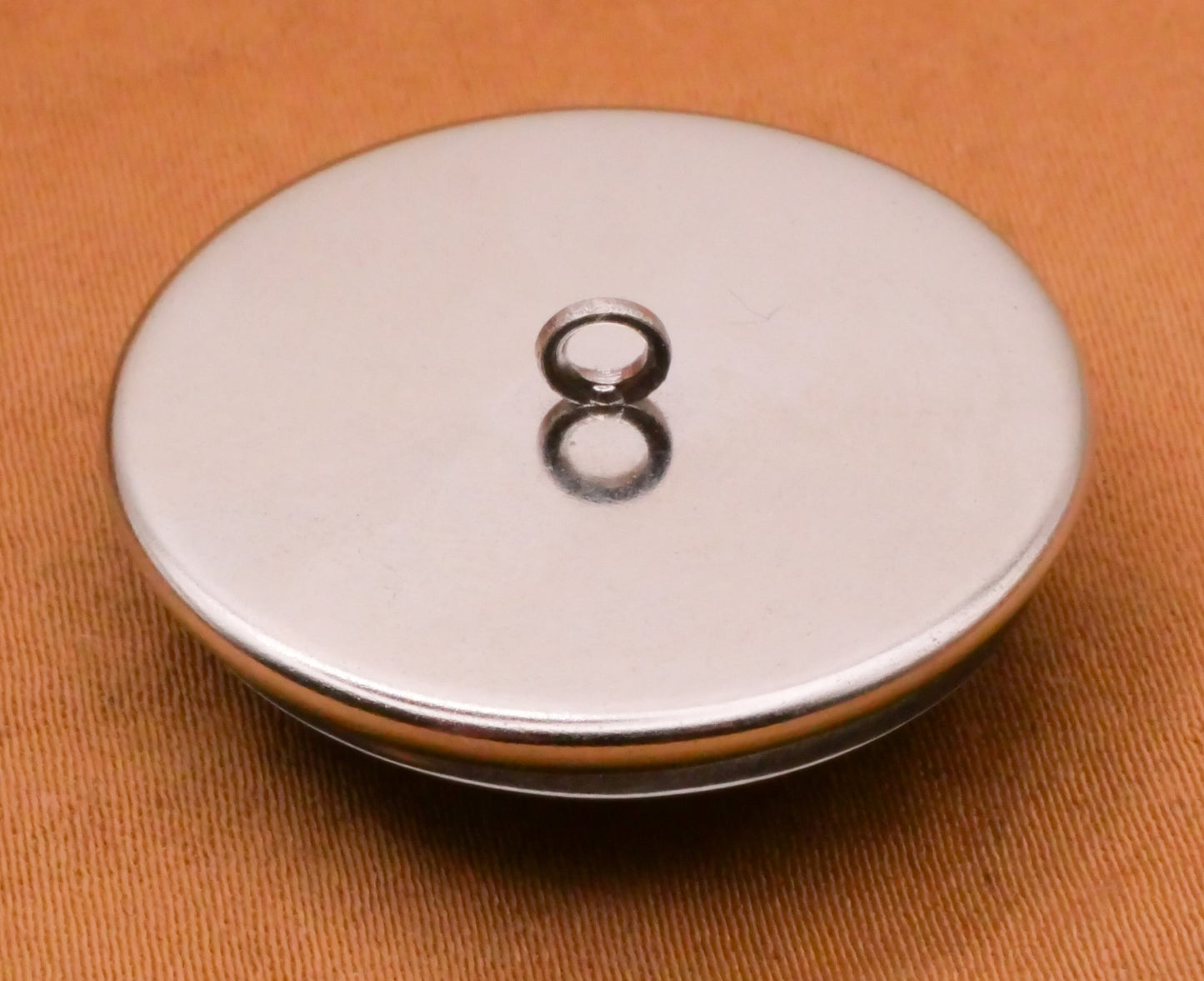 All That Jazz Music Instruments Verbal Glass Silver Metal Button 27mm