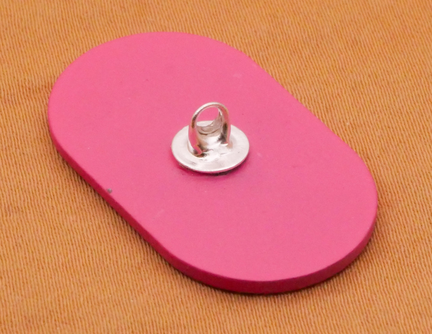 Chill Pill Medication Pink Verbal Enamel Metal Button 18x31mm