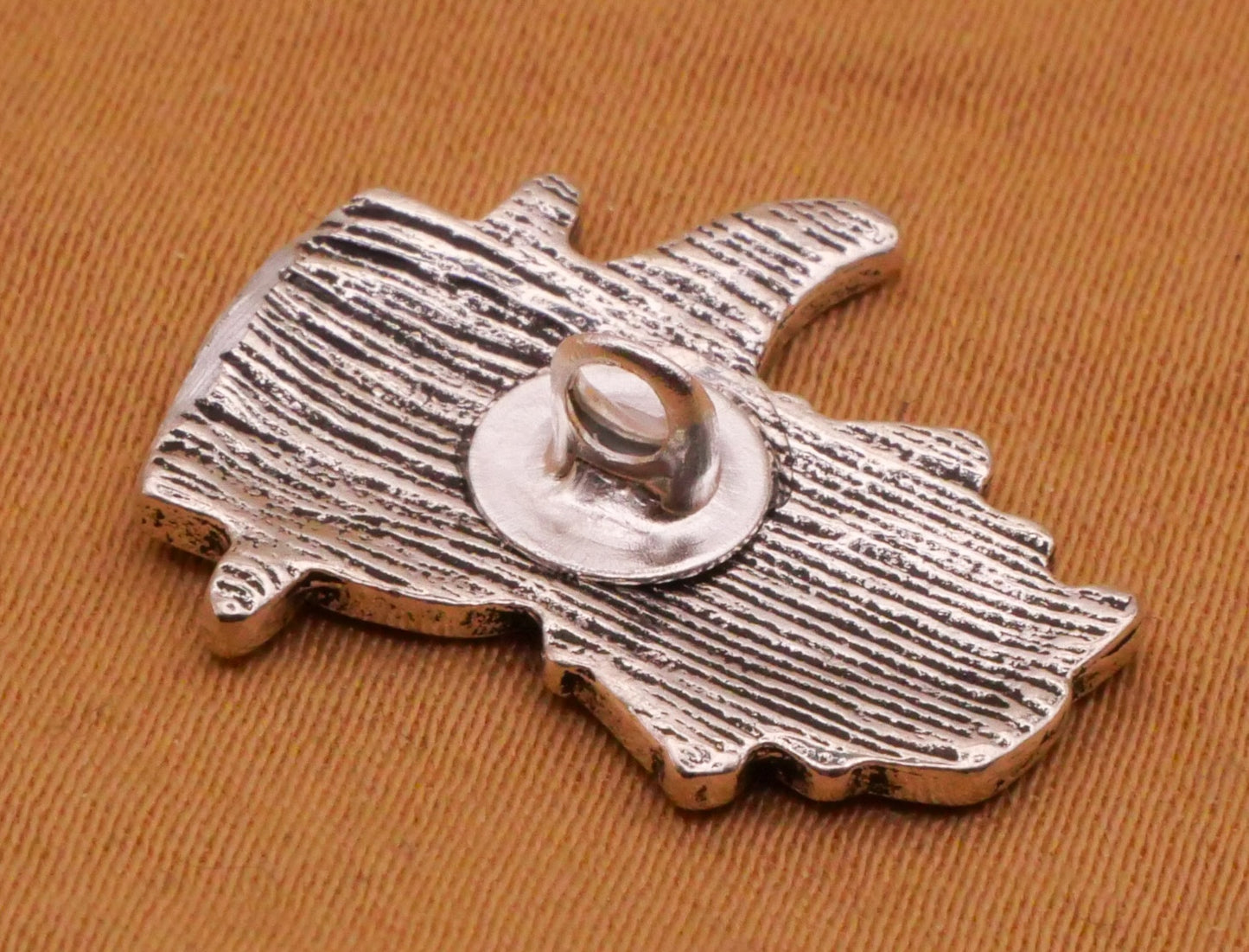 Plague Doctor Beak Antiqued Silver Metal Button 18x20mm