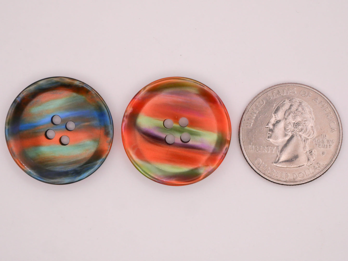 Galaxy Look Design in Plastic Pair of Buttons Various 27mm
