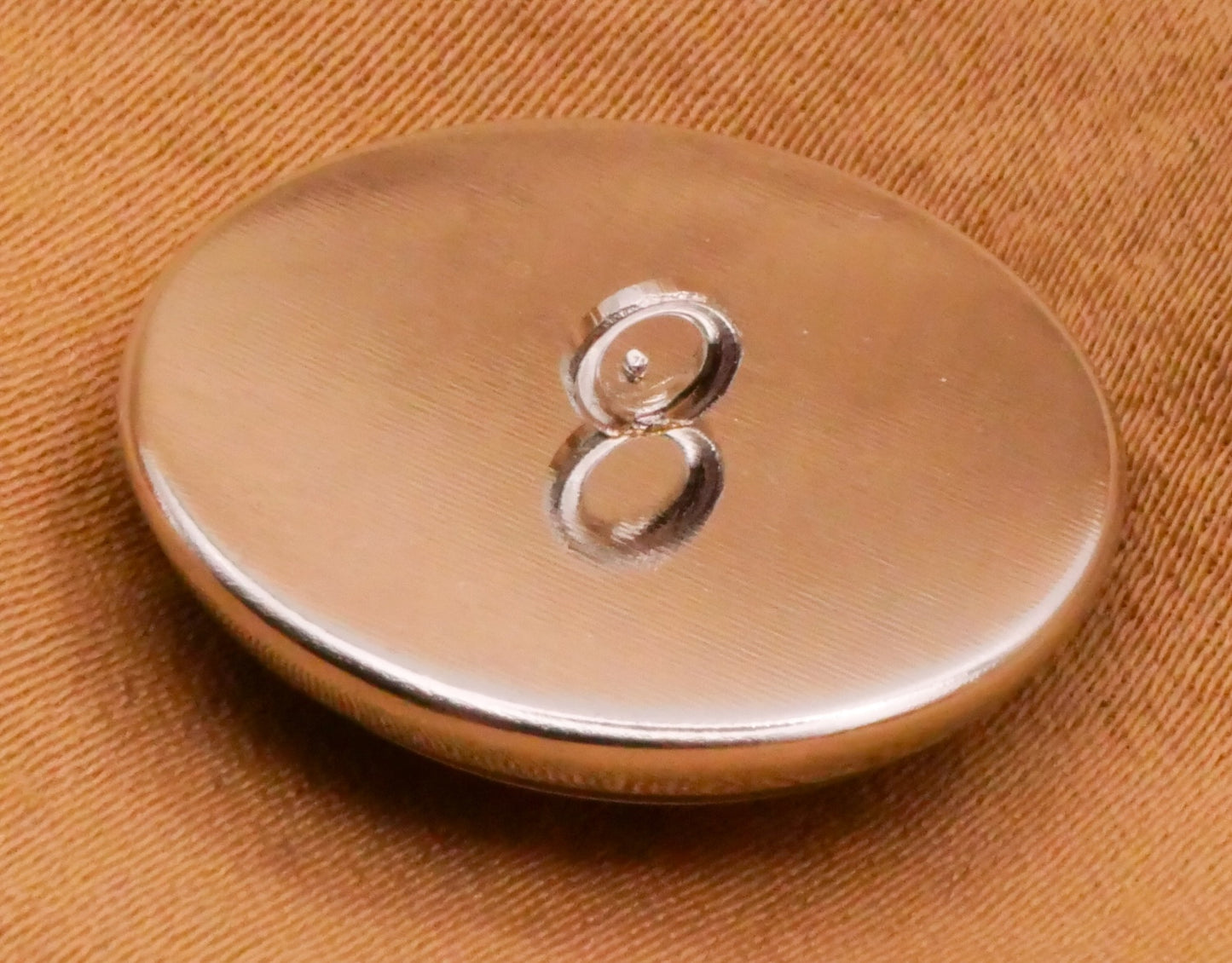 Scarecrow Smiling Face Glass Dome Silver Metal Button 20mm