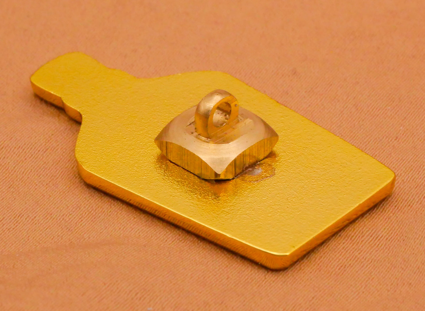 Ship in a Bottle Octopus Enamel Metal Large Button 20x36mm