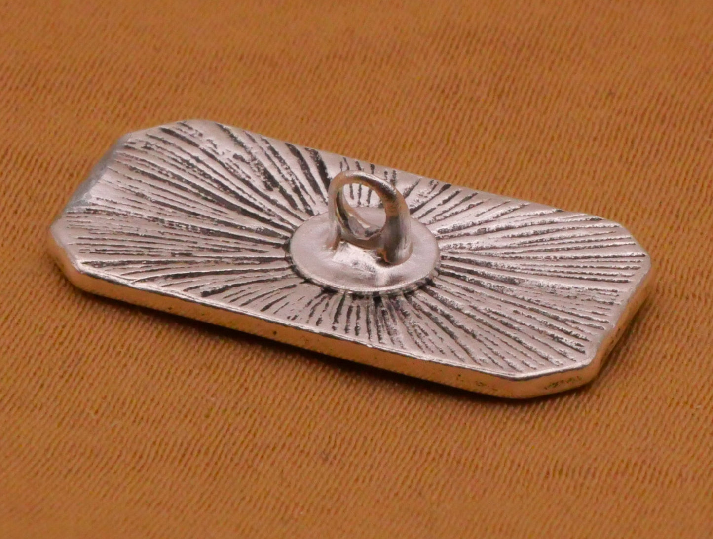 Eye Celestial Moon Silver Metal Button 12x23mm