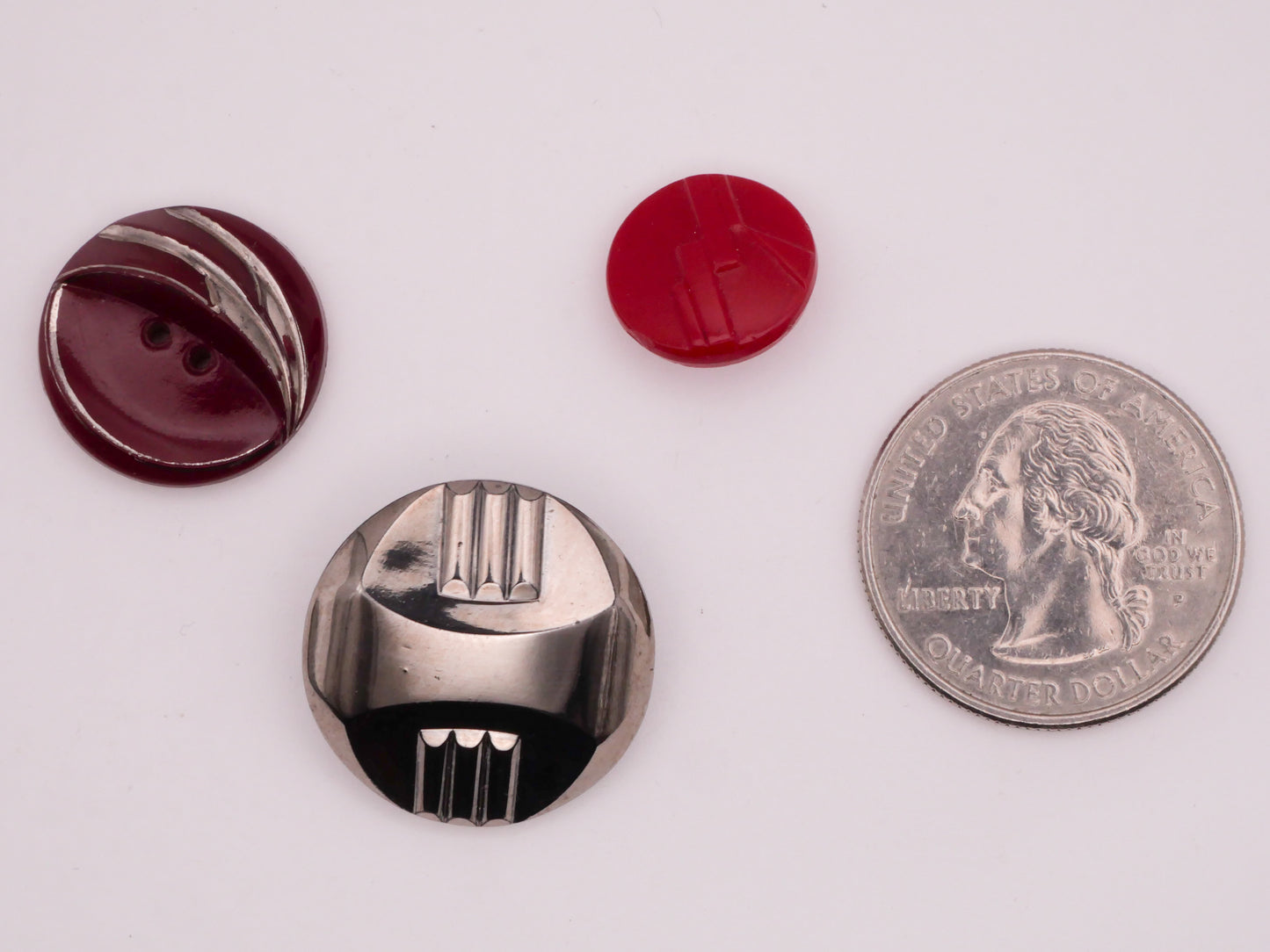 Art Deco Vintage Glass Button Various 13-22mm