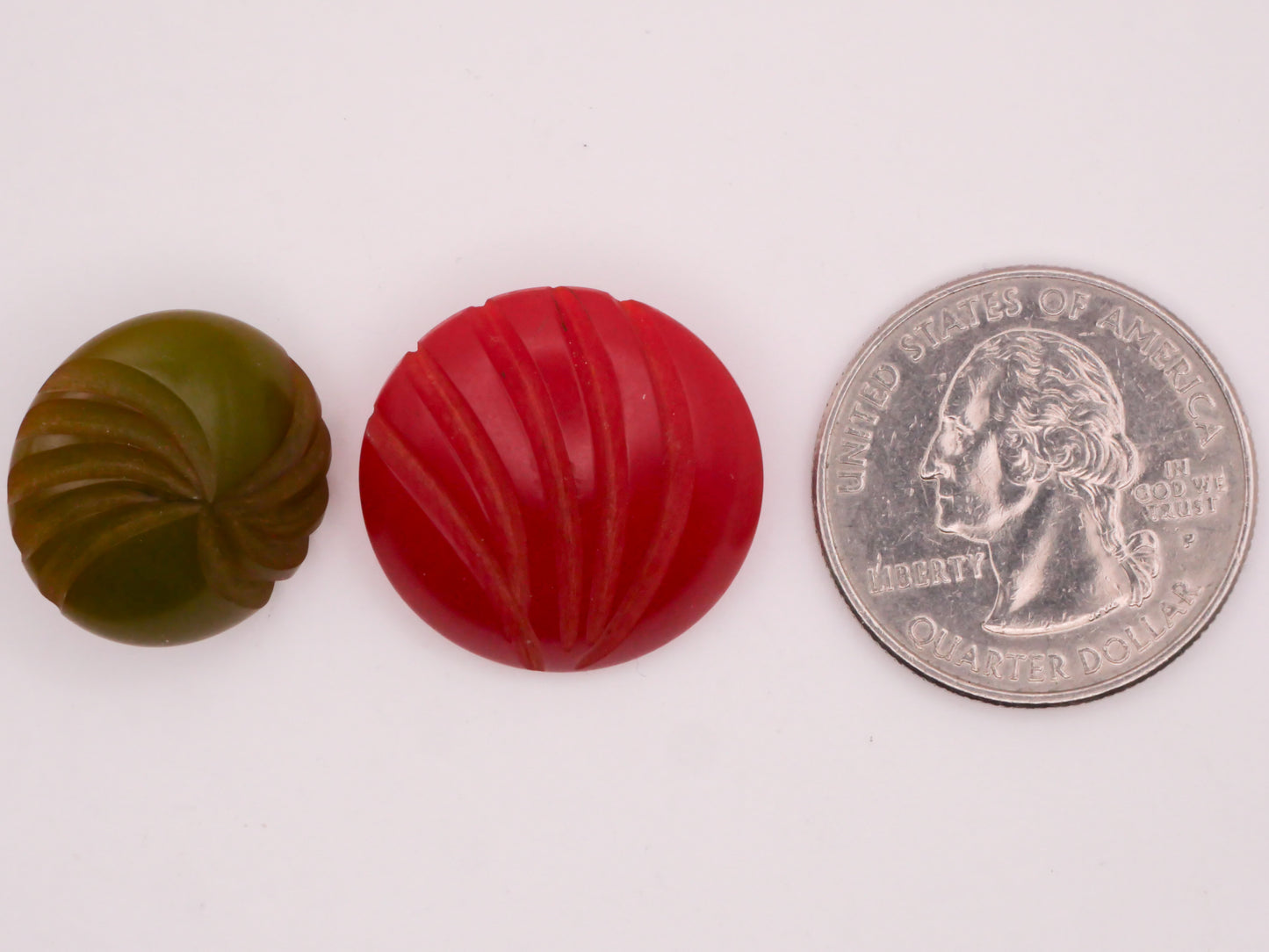 Swoop Array Carved Bakelite Early Plastic Button Various 18-22mm