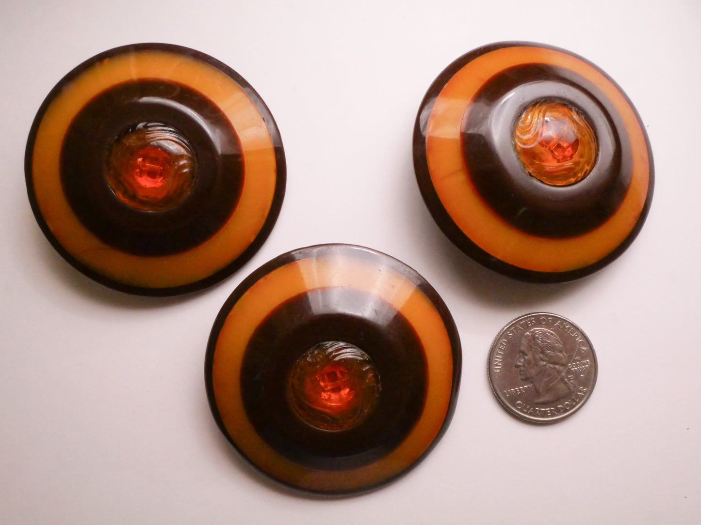 Chocolate Caramel Art Nouveau Extra-Large Button Various 55mm