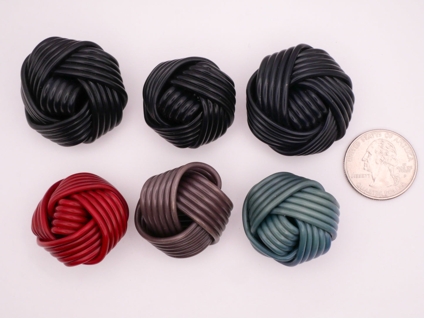 Extruded Ribbon Knot Celluloid Early Plastic Button Various 32-37mm