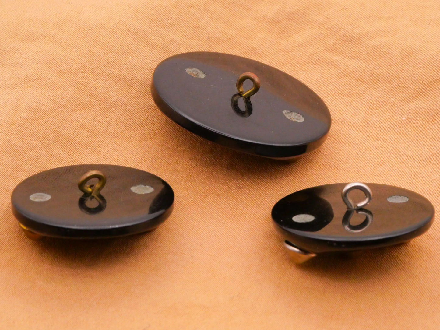 Stud Studded Black Vintage Plastic Button Various 28-34mm