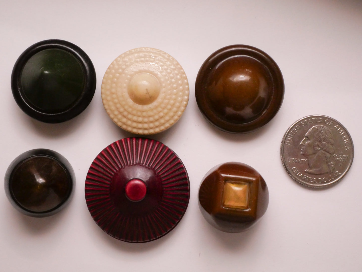 Conical Shape Celluloid Early Plastic Button Various 22-34mm