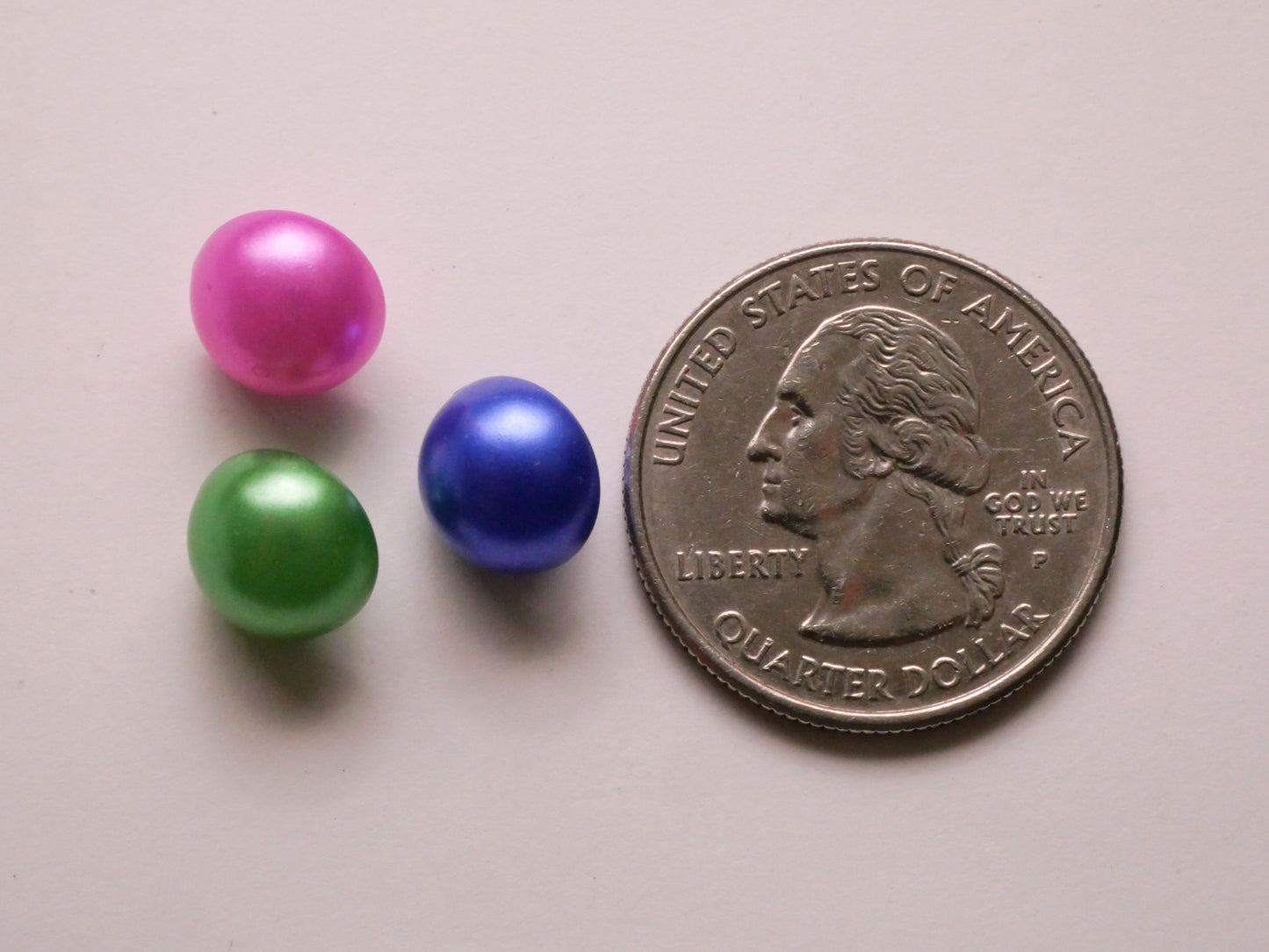 Pearl Look Colorful Pearlized Plastic Set of Thirty Buttons 10mm