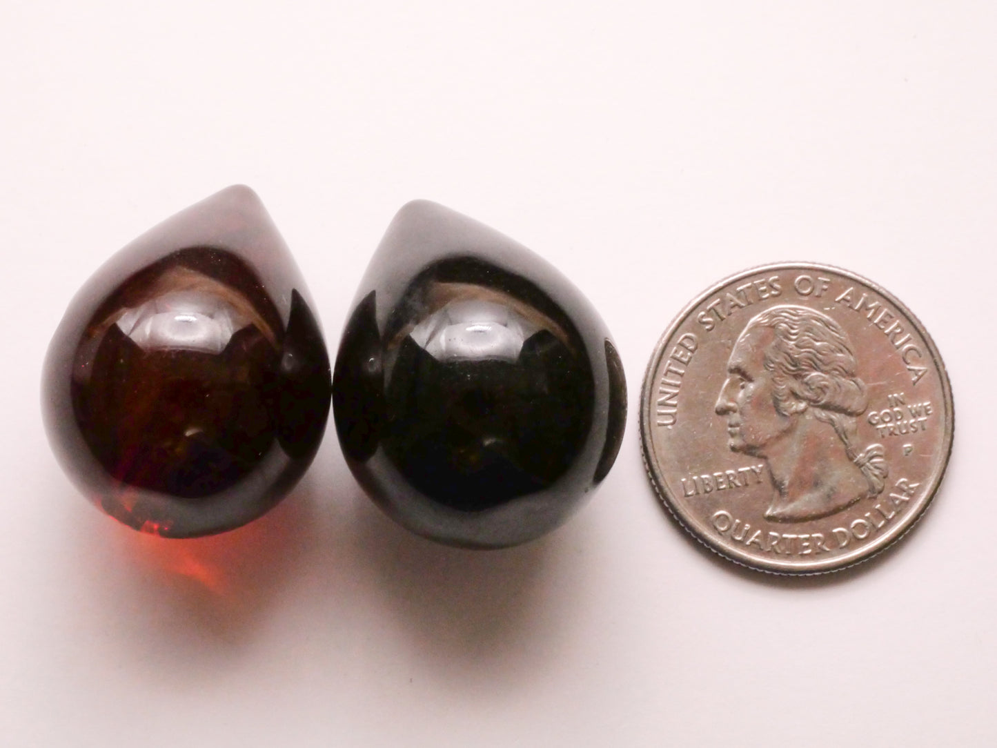 Teardrop Raindrop Bakelite Early Plastic Button Various 21x28mm