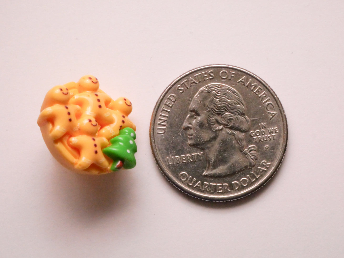 Gingerbread Christmas Tree Cookie Plate Plastic Pair of Buttons 17x19mm