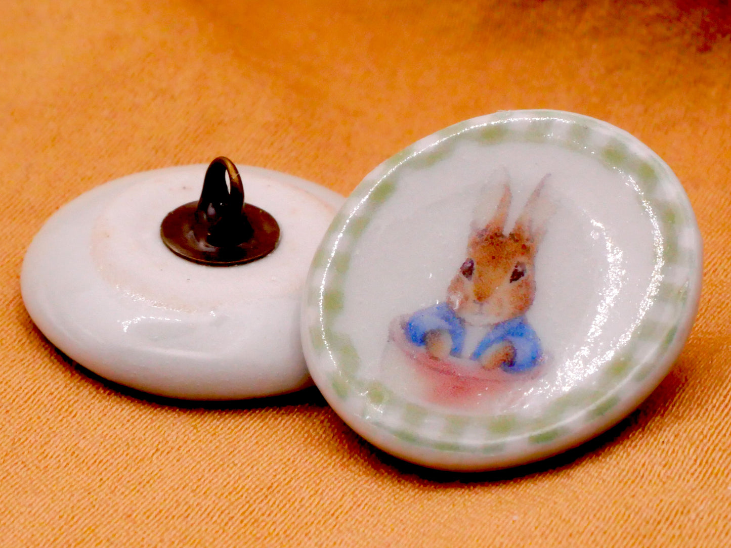 Peter Rabbit Beatrix Potter Transfer Ceramic Button Various 26mm