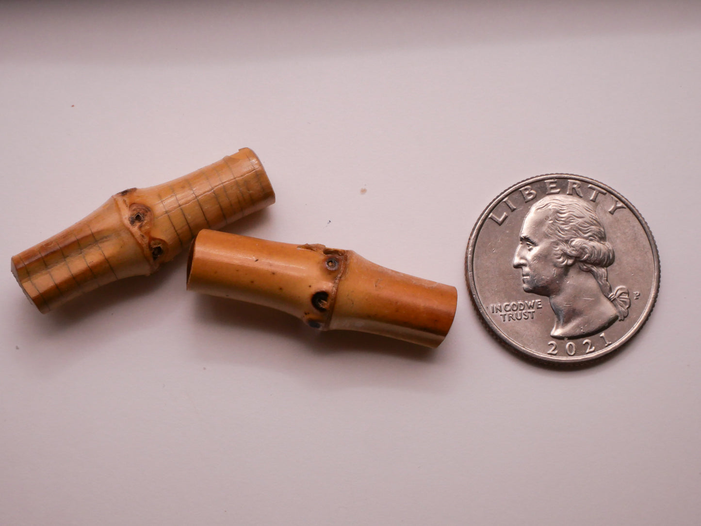 Bamboo Wood Toggle Vintage Button Various 11-33mm
