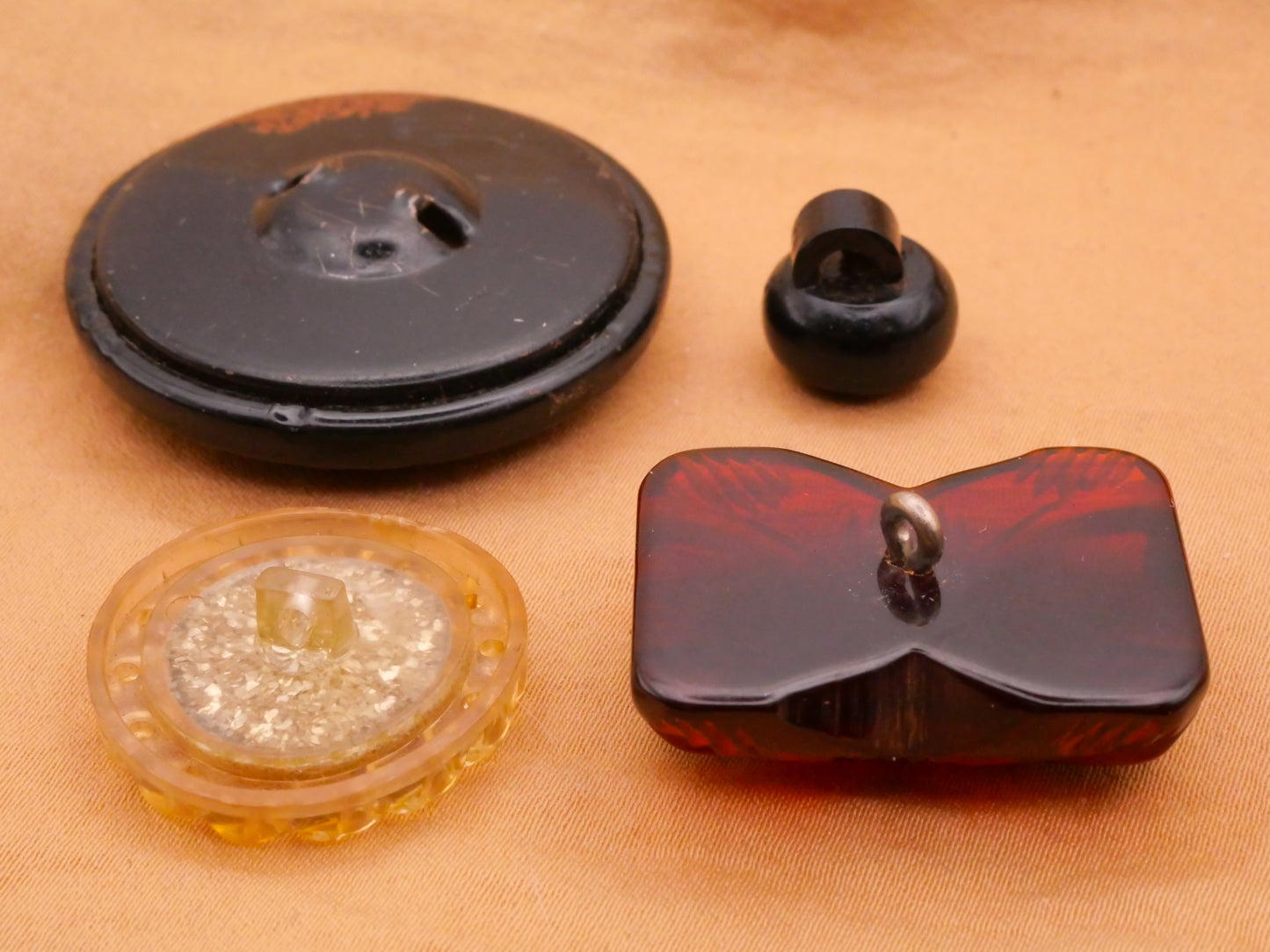 Sand Glitter Early Plastic Button Various 12-37mm
